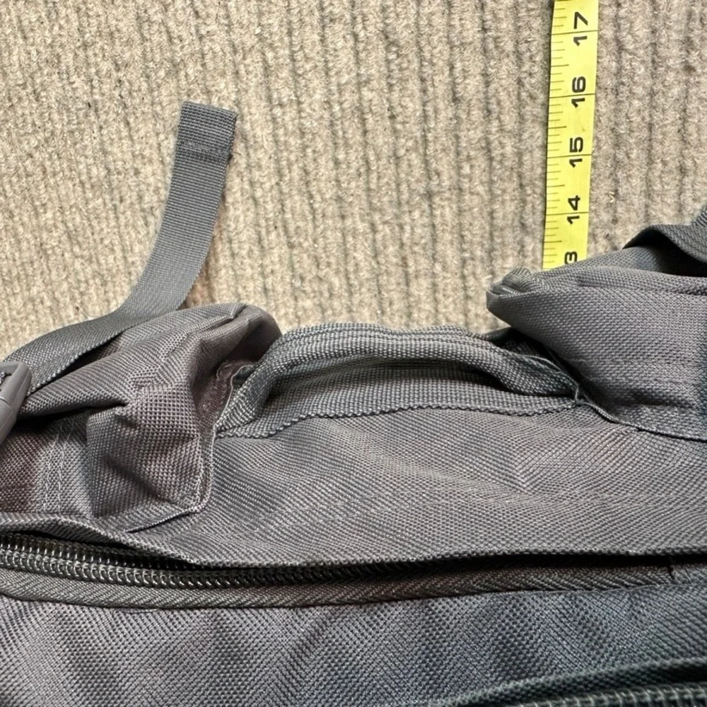 VISM Tactical Military Style Backpack Black Canvas MOLLE Webbing Multi-Pocket